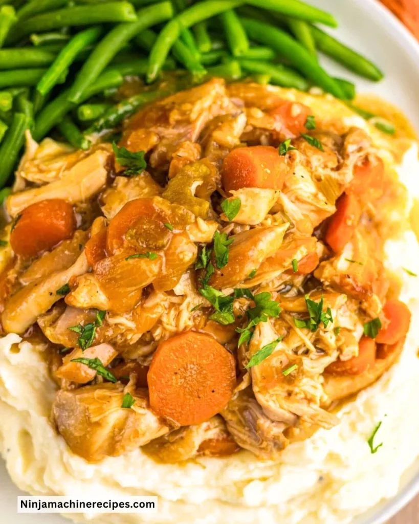 Delicious Crockpot Chicken Pot Roast served with vegetables
