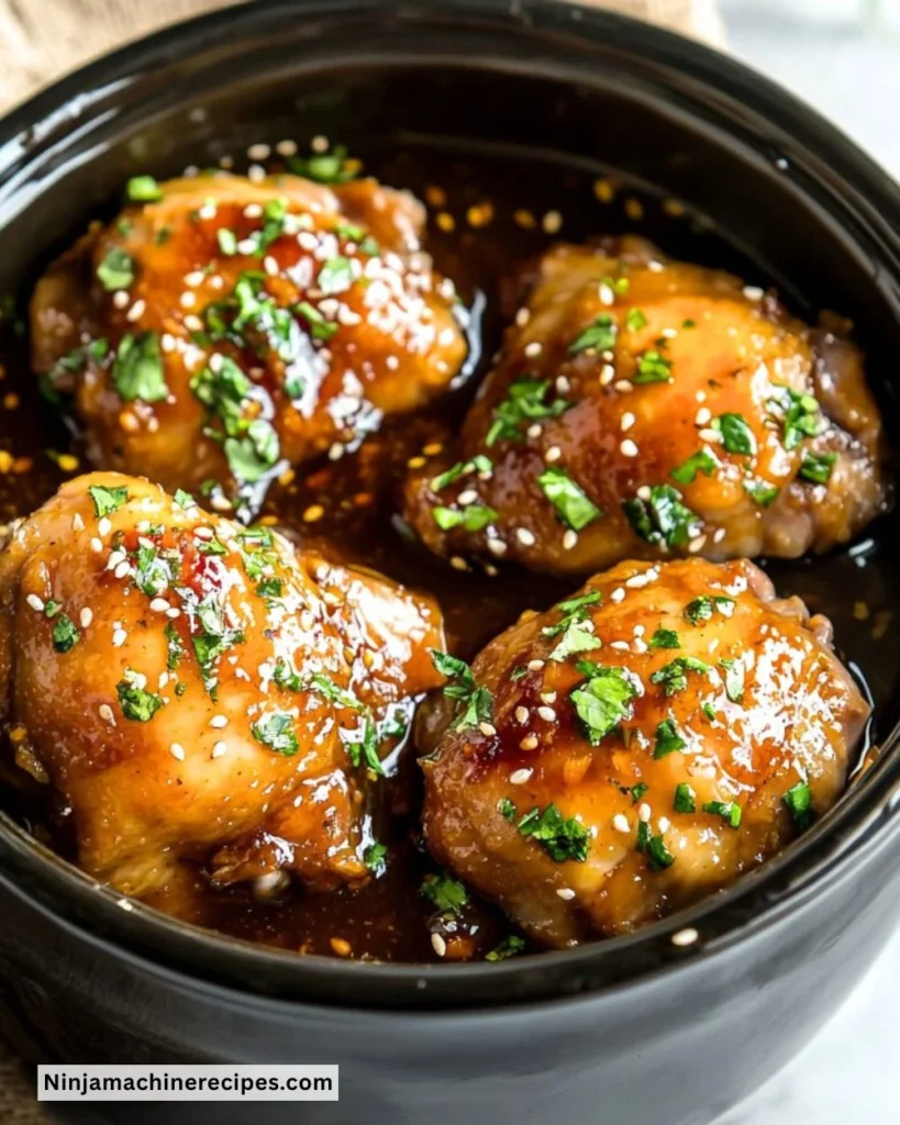 Delicious homemade Crockpot Orange Chicken with vibrant sauce and tender chicken pieces.