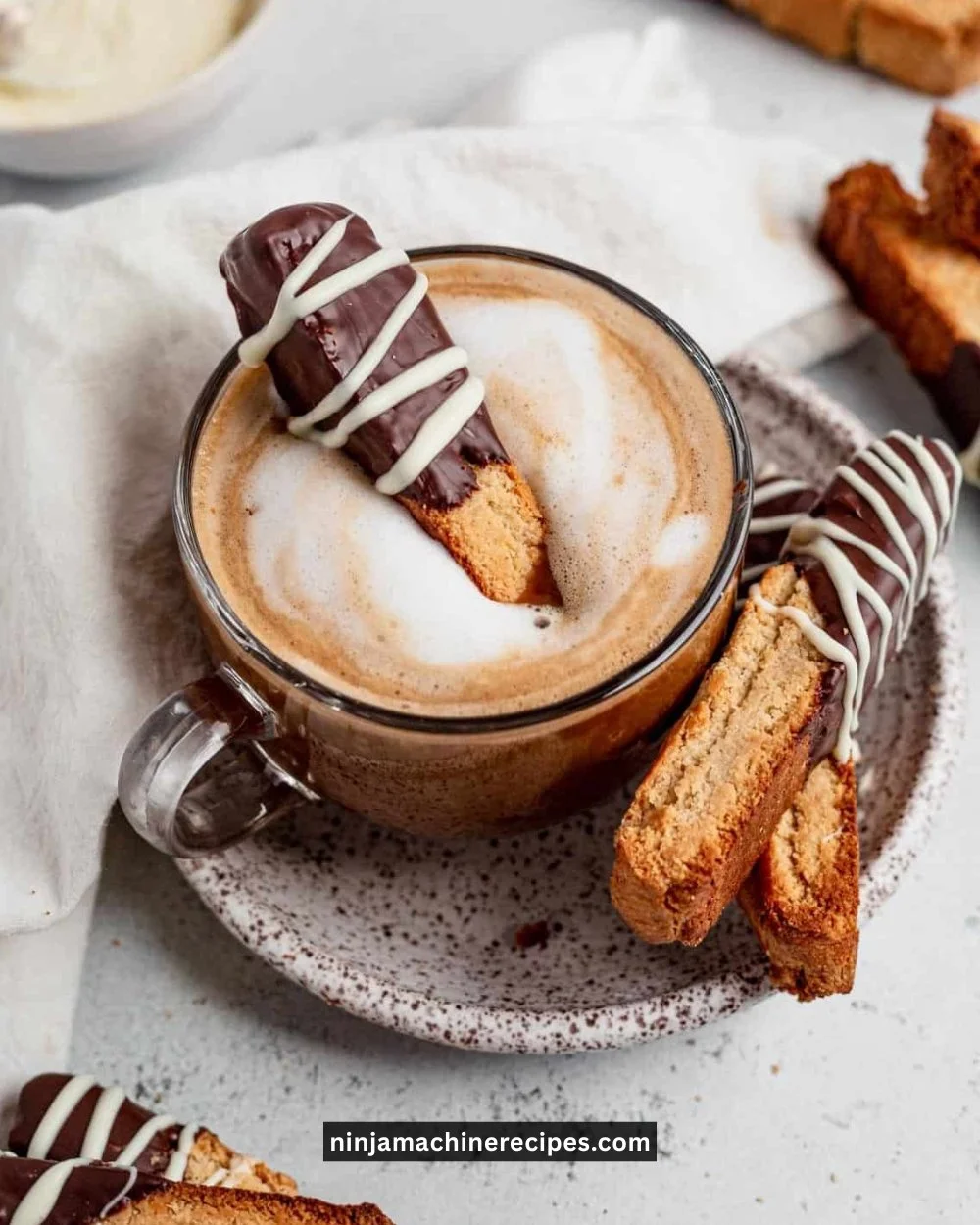 Delicious gluten-free biscotti on a plate, perfect for snacks and desserts.
