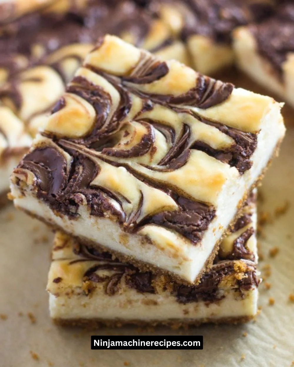 Nutella Swirl Cheesecake Bars