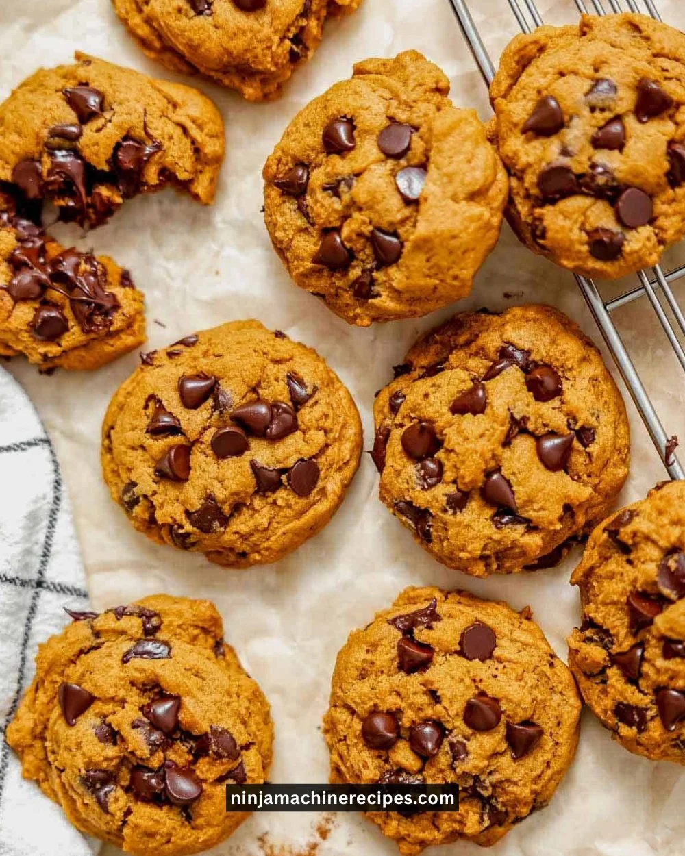 Delicious pumpkin pudding cookies on a plate, perfect for autumn baking.