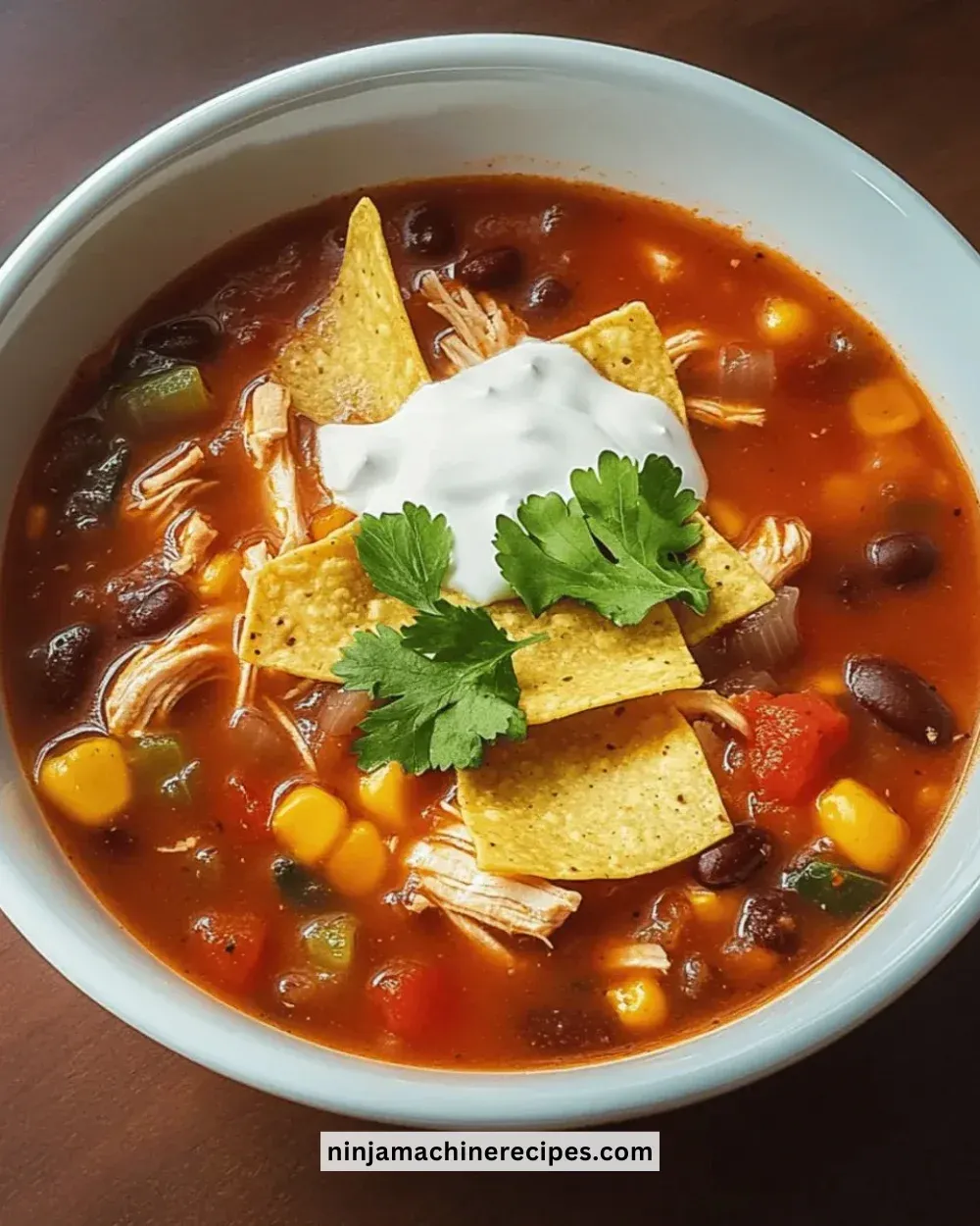 Easy Crockpot Chicken Tortilla Soup