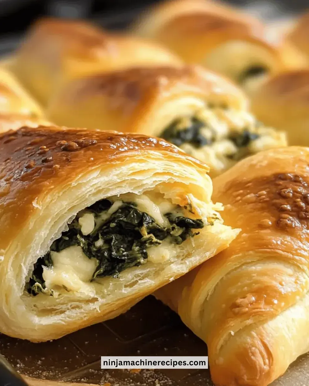 Irresistible Cheesy Spinach Stuffed Crescent Rolls