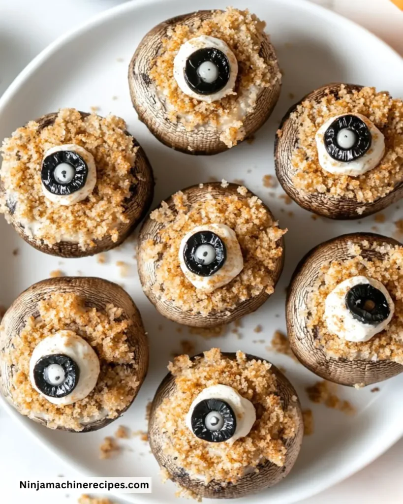 Ghoulish Stuffed Mushrooms