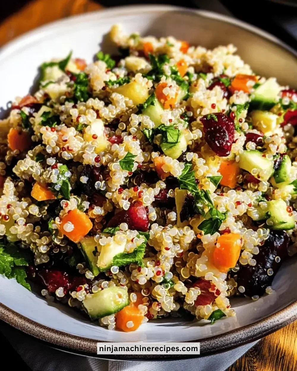 Colorful and nutritious Harvest Quinoa Salad with fresh veggies
