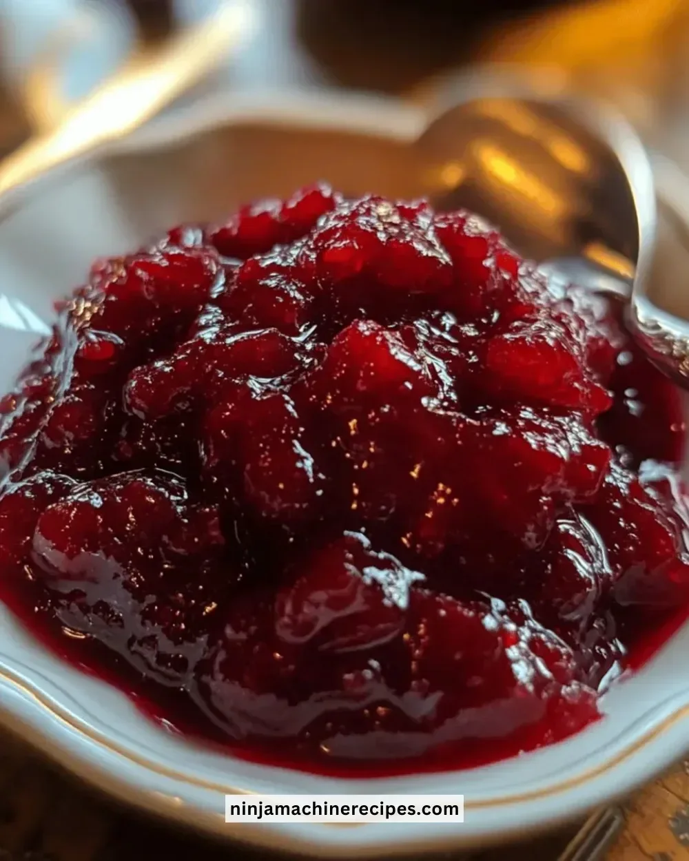 Best Thanksgiving cranberry sauce served in a bowl with fresh cranberries