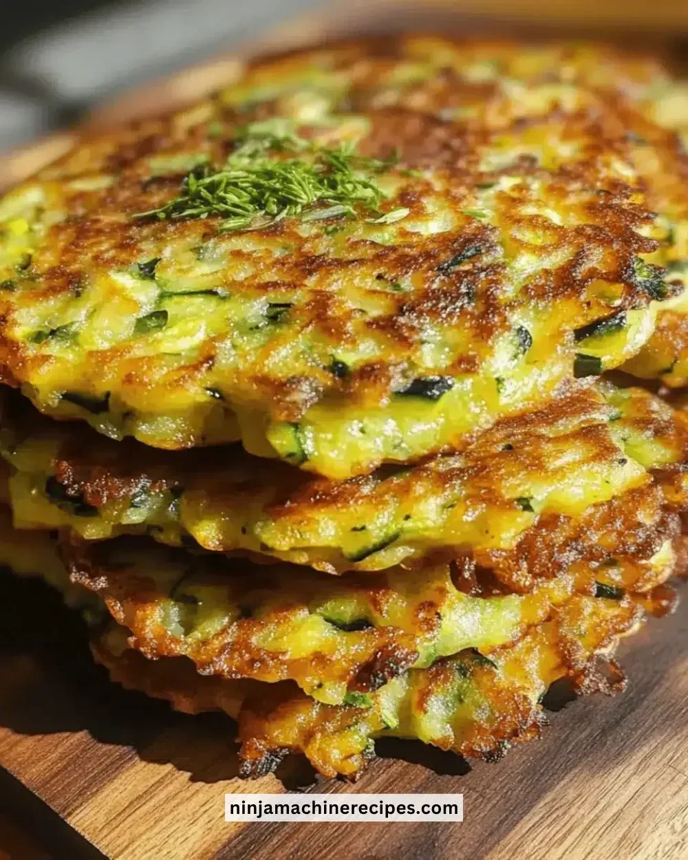 Delicious gluten-free zucchini fritters served on a plate
