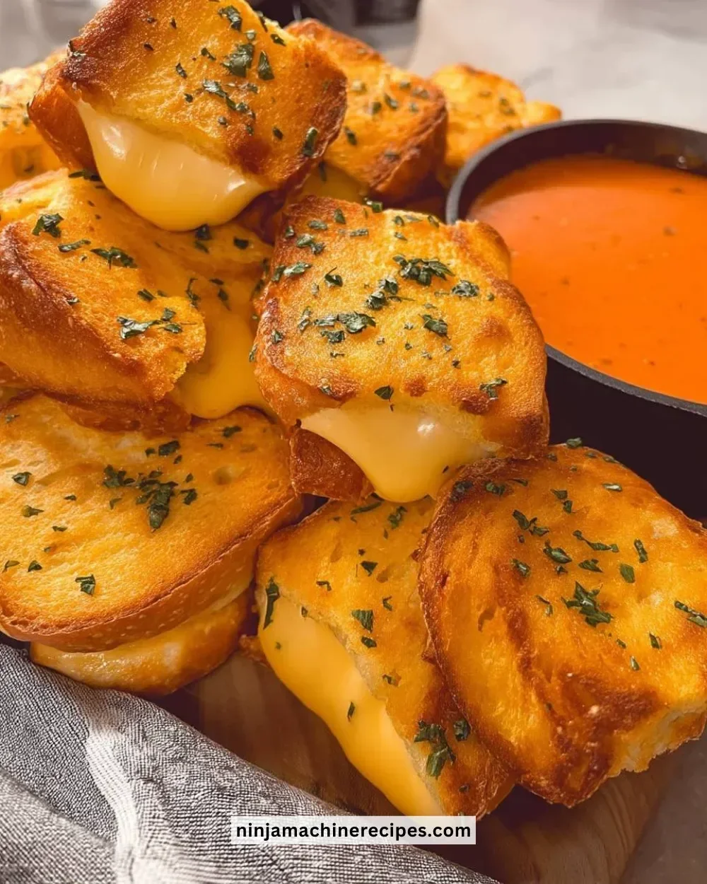 Delicious Hawaiian Roll Grilled Cheese sandwich with melted cheese