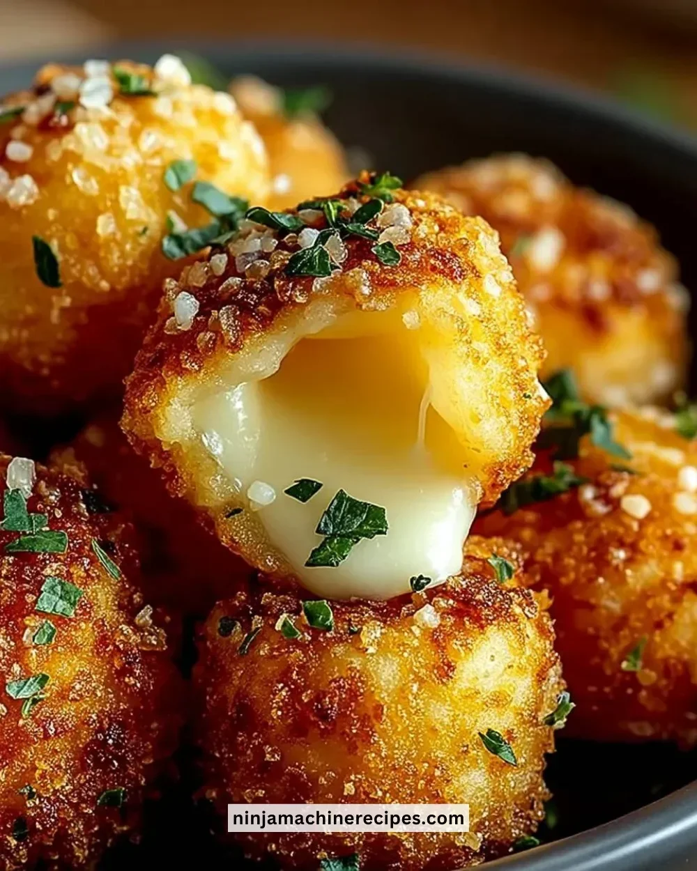 Easy mozzarella parmesan bites ready for snacking