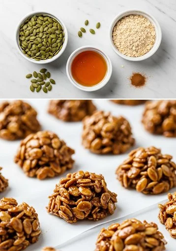 Healthy pumpkin seed clusters rich in nutrients and perfect for snacking.