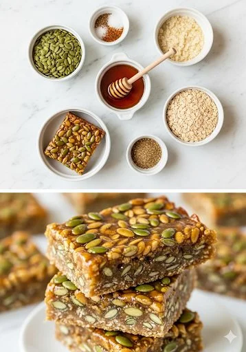 Salted Honey Pumpkin Seed Bars - a nutritious and tasty snack option