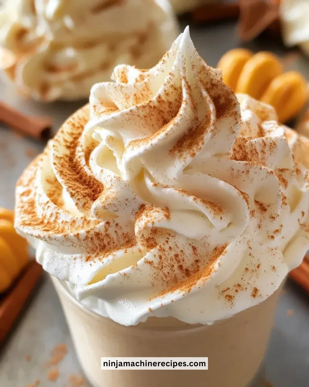 Starbucks Pumpkin Spice Whipped Cream on a coffee beverage