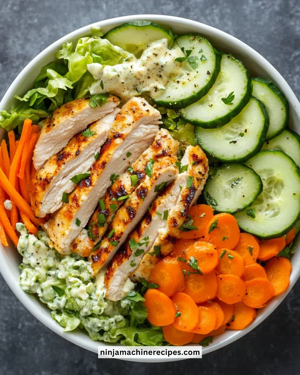 Grilled Chicken & Crunchy Veggie Power Bowl