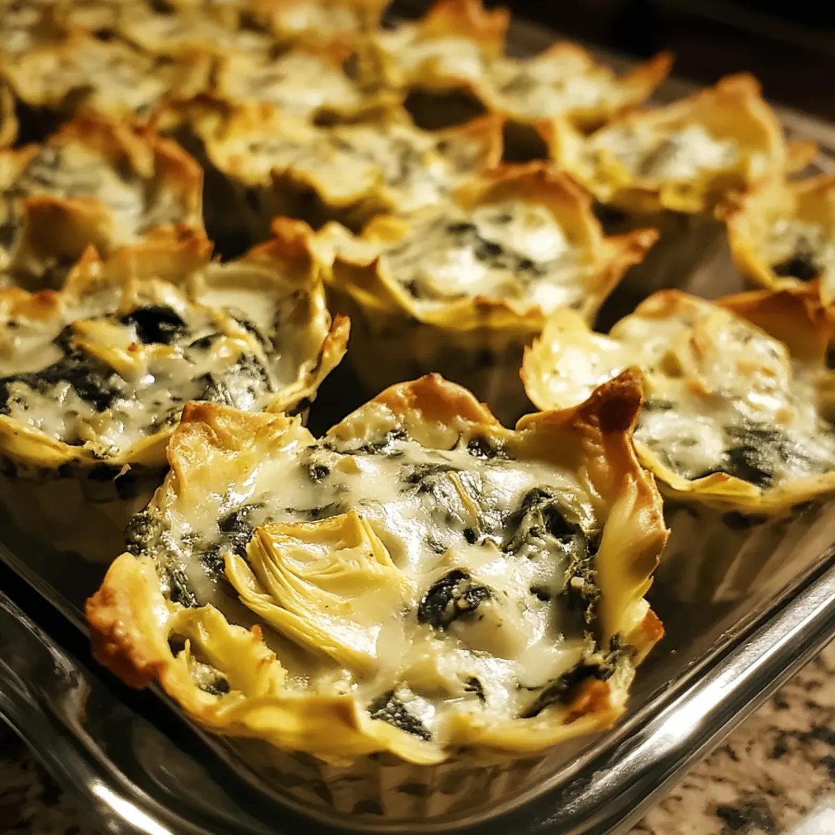 Easy Spinach Artichoke Dip Cups