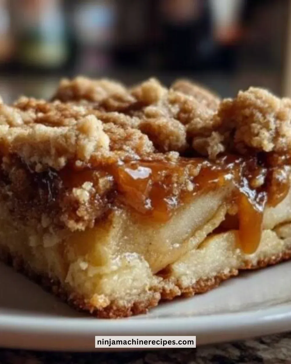 Salted Caramel Apple Crumble Bars