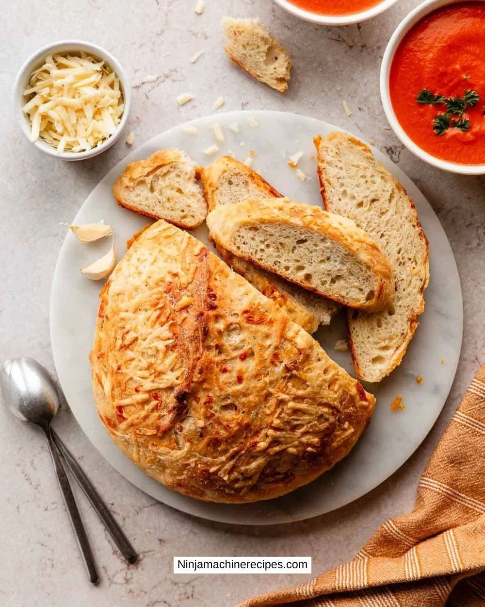 Asiago-Crusted Skillet Bread