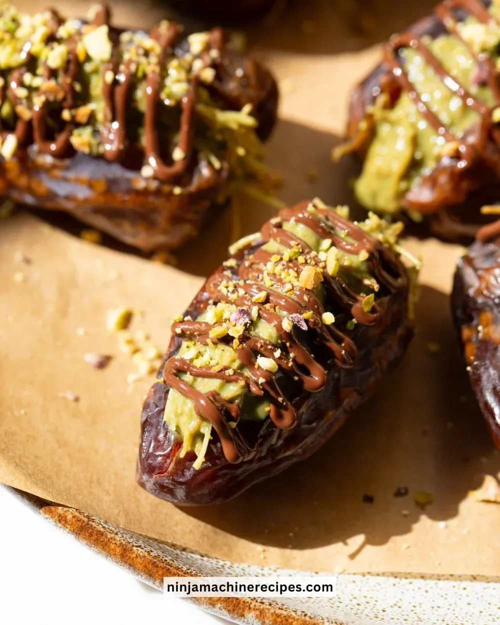 Dubai's delicious chocolate stuffed dates filled with rich chocolate.