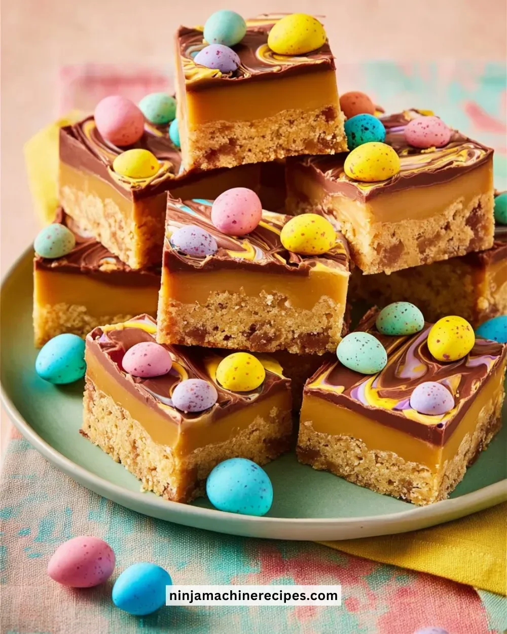 Delicious Easter Millionaire's Squares dessert for holiday celebrations.