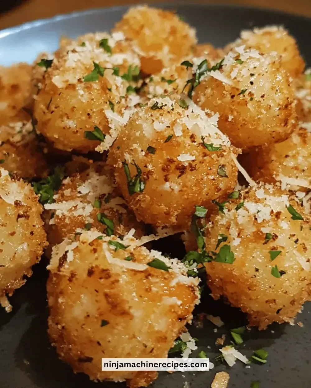 Easy crispy garlic parmesan bites served as a tasty appetizer