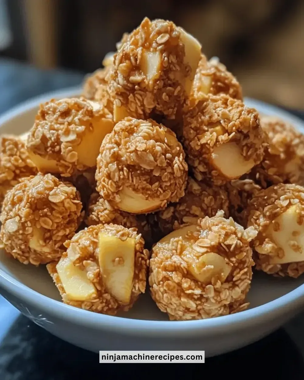 Crunchy apple yogurt bites recipe, healthy snack option