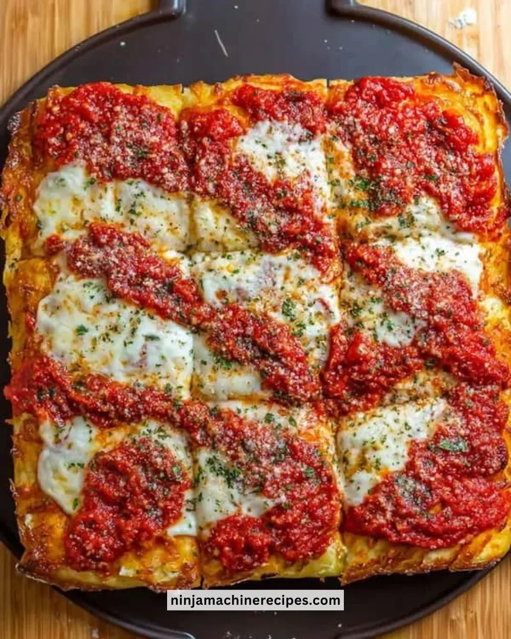 Slice of homemade Sicilian pizza with fresh toppings and crispy crust