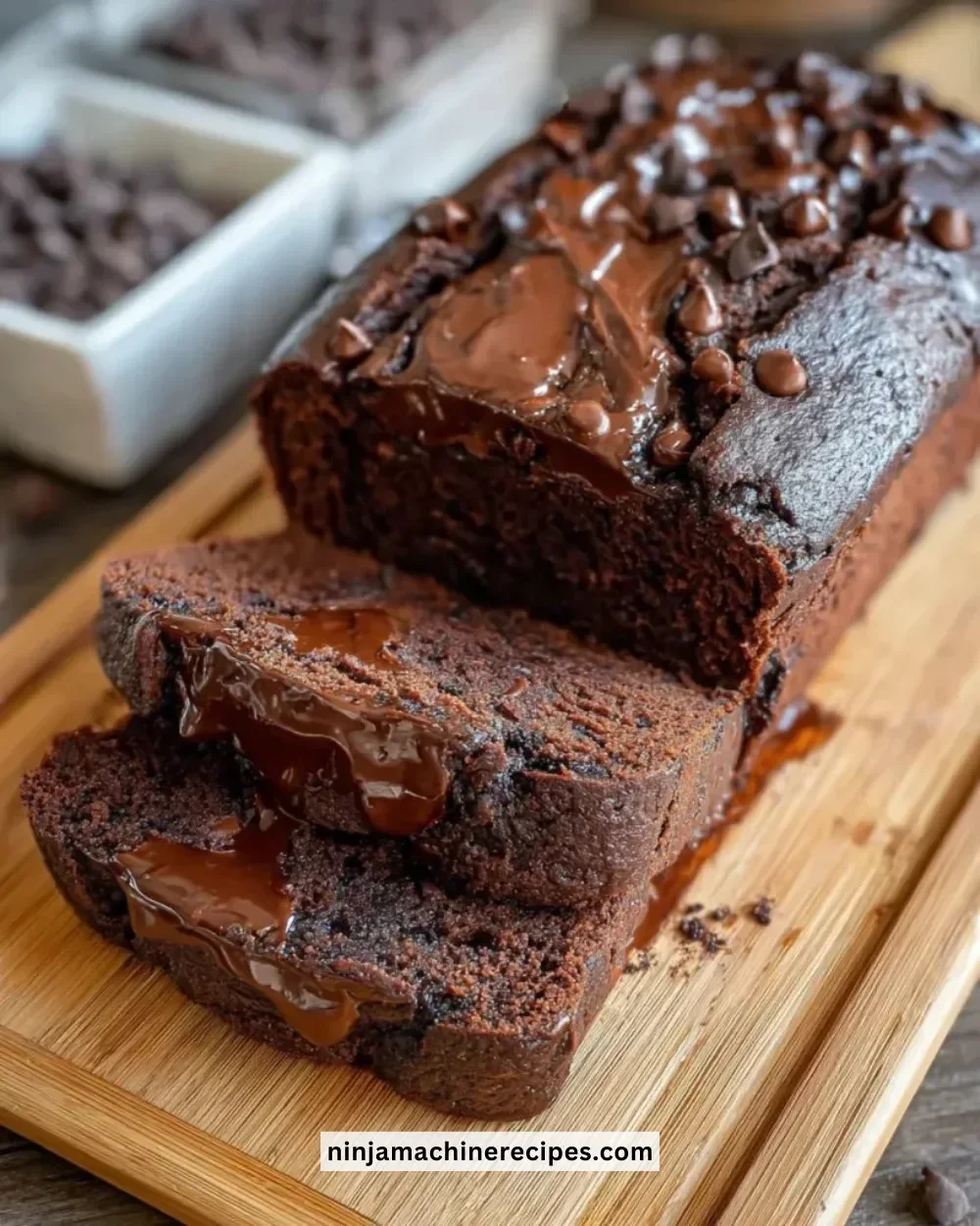 Delicious Hot Fudge Brownie Bread with a rich chocolate texture