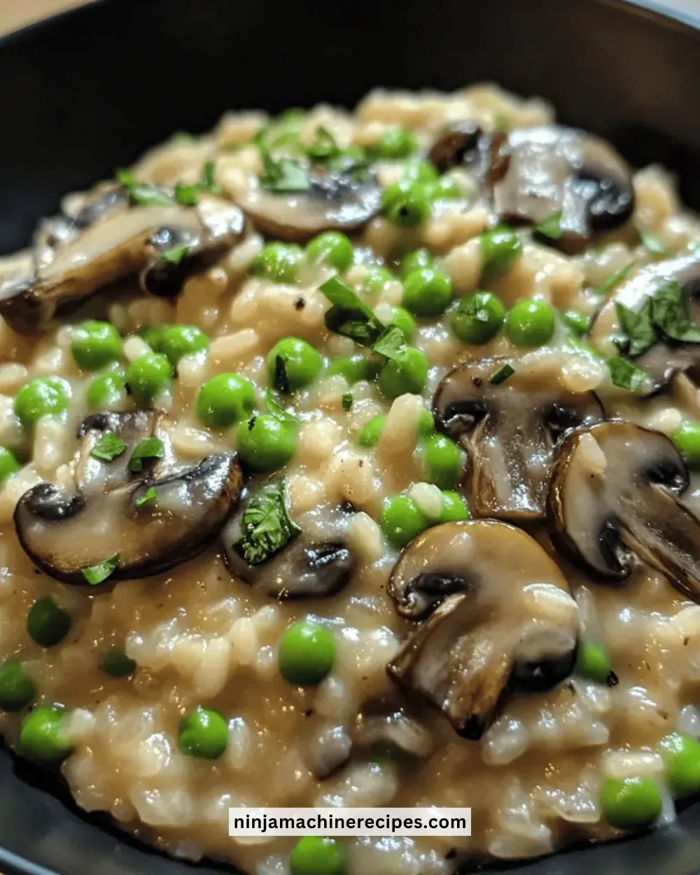 Easy One-Pot Mushroom & Pea Risotto