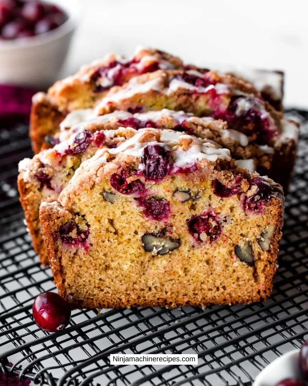 Orange Glazed Cranberry Bread