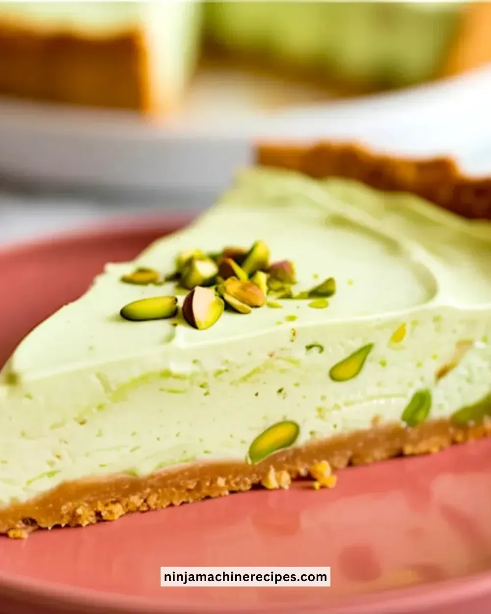 Delicious homemade Pistachio Pie with creamy filling and crunchy topping.