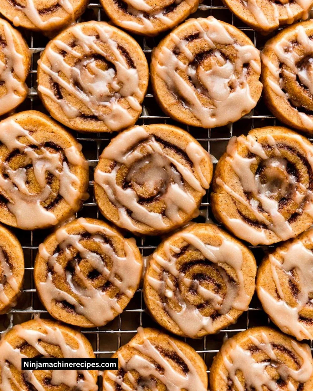 Delicious Pumpkin Spice Roll Cookies on a rustic table