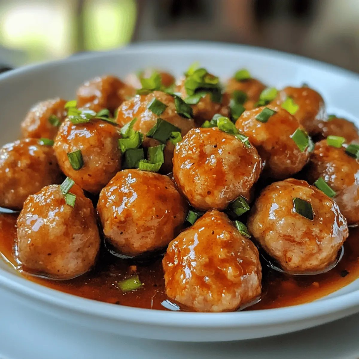 Juicy Sweet Chili Chicken Meatballs