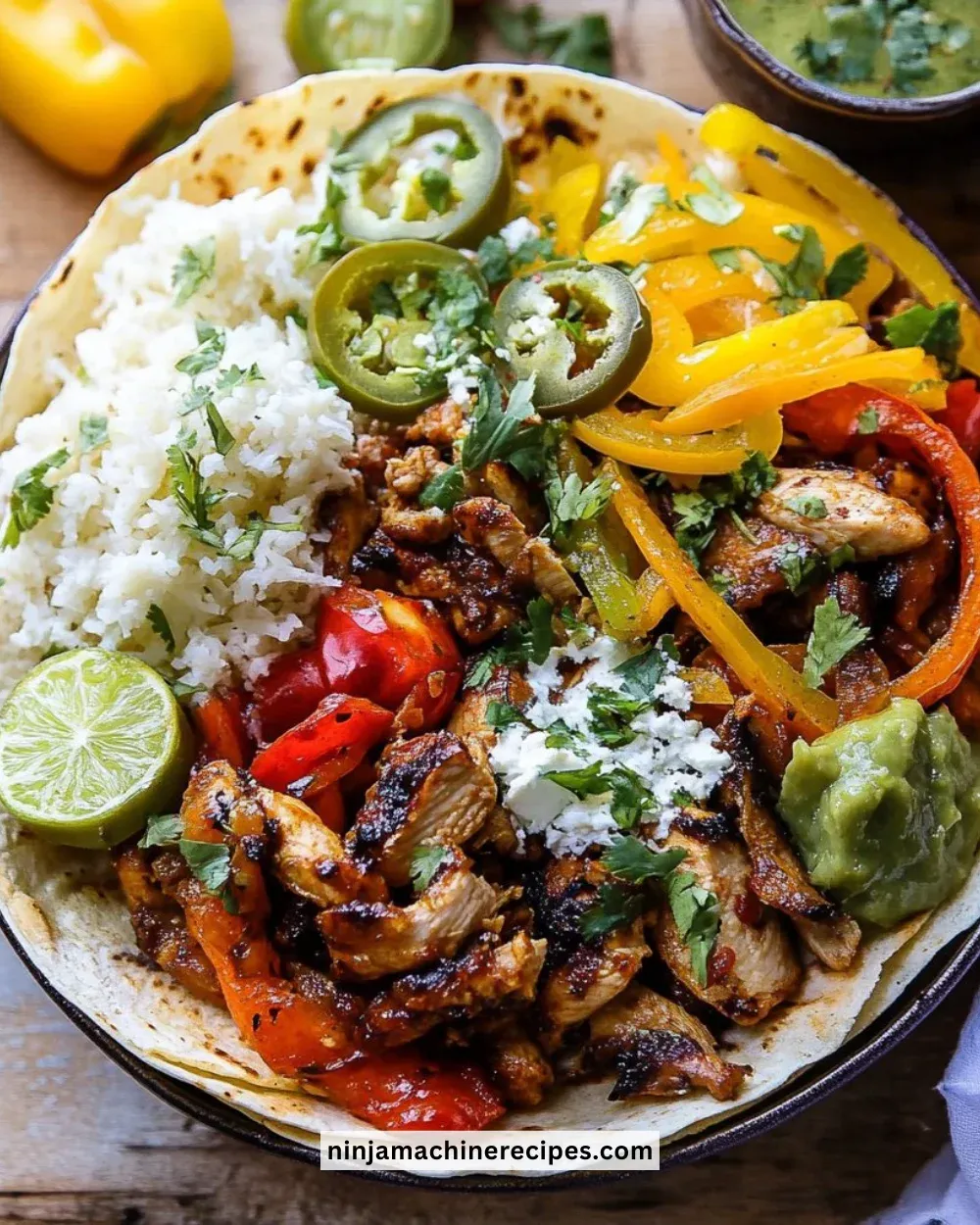 Chicken Fajita Tortilla Bowls