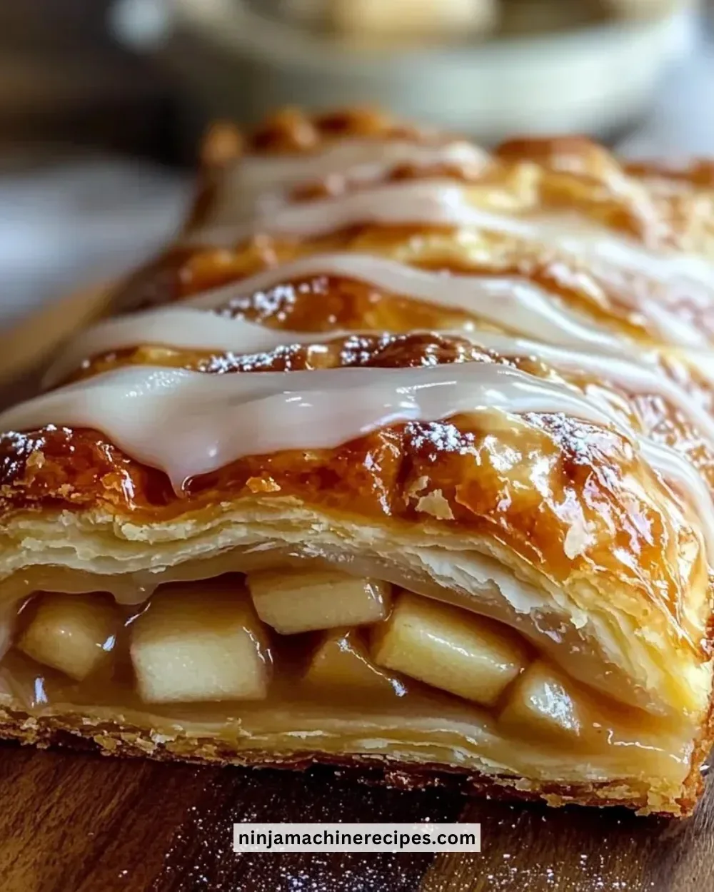 Wisconsin Apple Kringle with fresh apple filling and flaky pastry crust