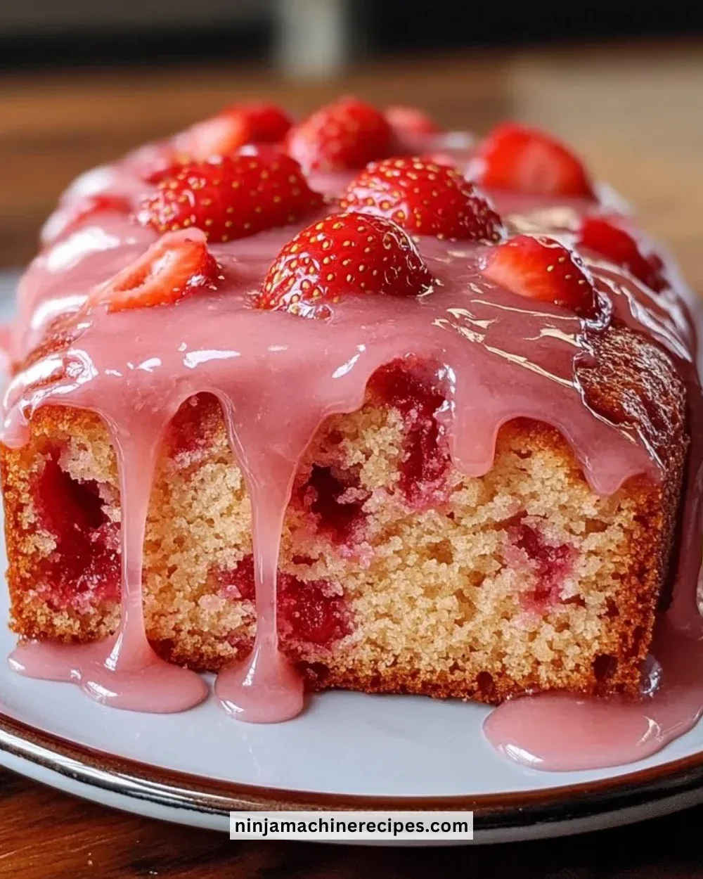 Strawberry Pound Cake with Strawberry Glaze