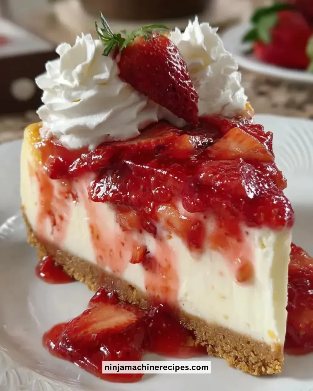 Strawberries Cream Cheesecake Swirled