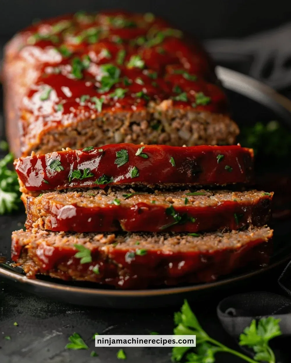 Delicious homemade meatloaf served with mashed potatoes and vegetables
