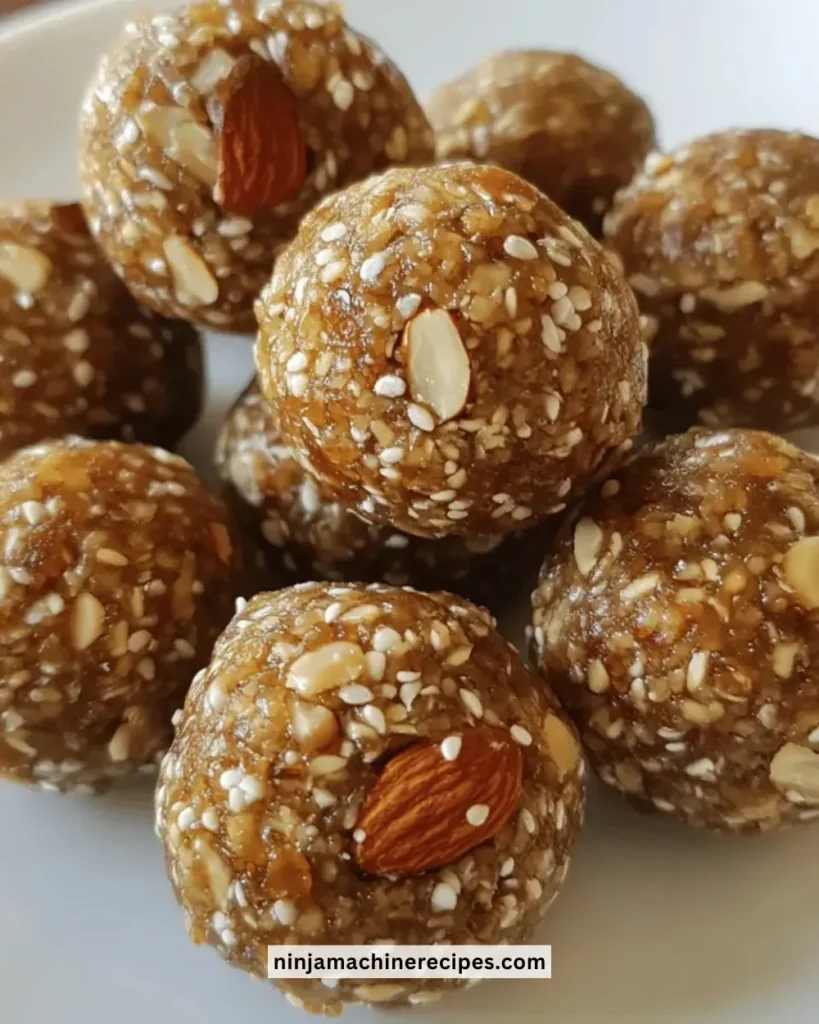 Delicious and nutritious almond-date energy balls recipe for a healthy snack.