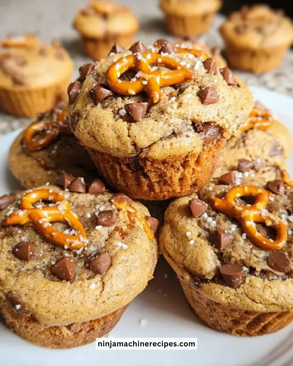 Flamin Hot Pretzel Cookie Muffins with a spicy twist and soft texture