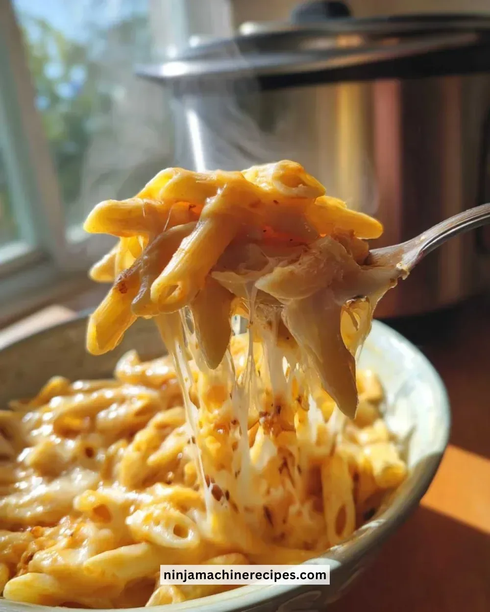 Creamy Instant Pot macaroni and cheese served in a bowl