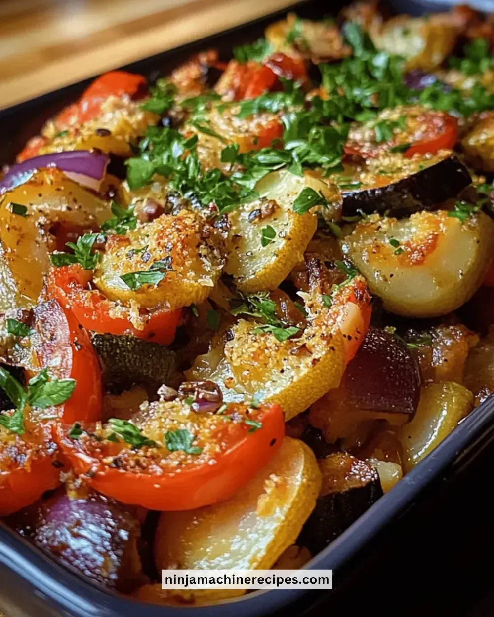 Irresistible Mediterranean Veggie Bake with fresh veggies and herbs