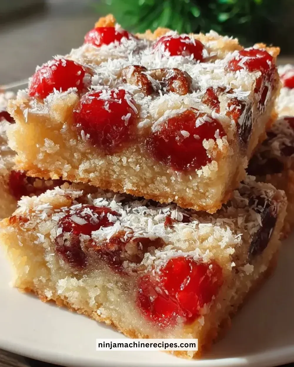 Old fashioned cherry bars with tart cherries and buttery crust