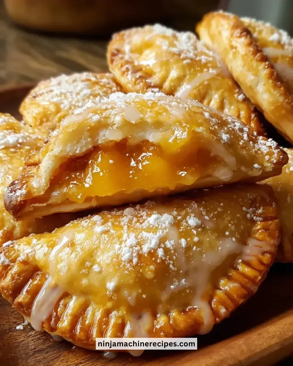 Delicious peach hand pies with golden crust and fresh peach filling