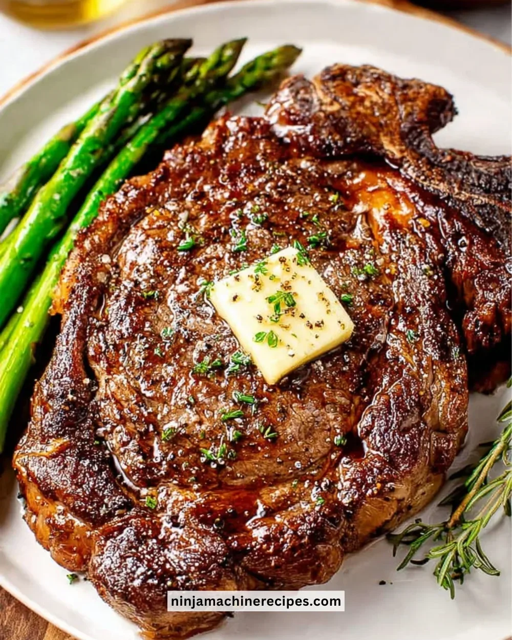 Juicy ribeye steak cooked to perfection on a grill