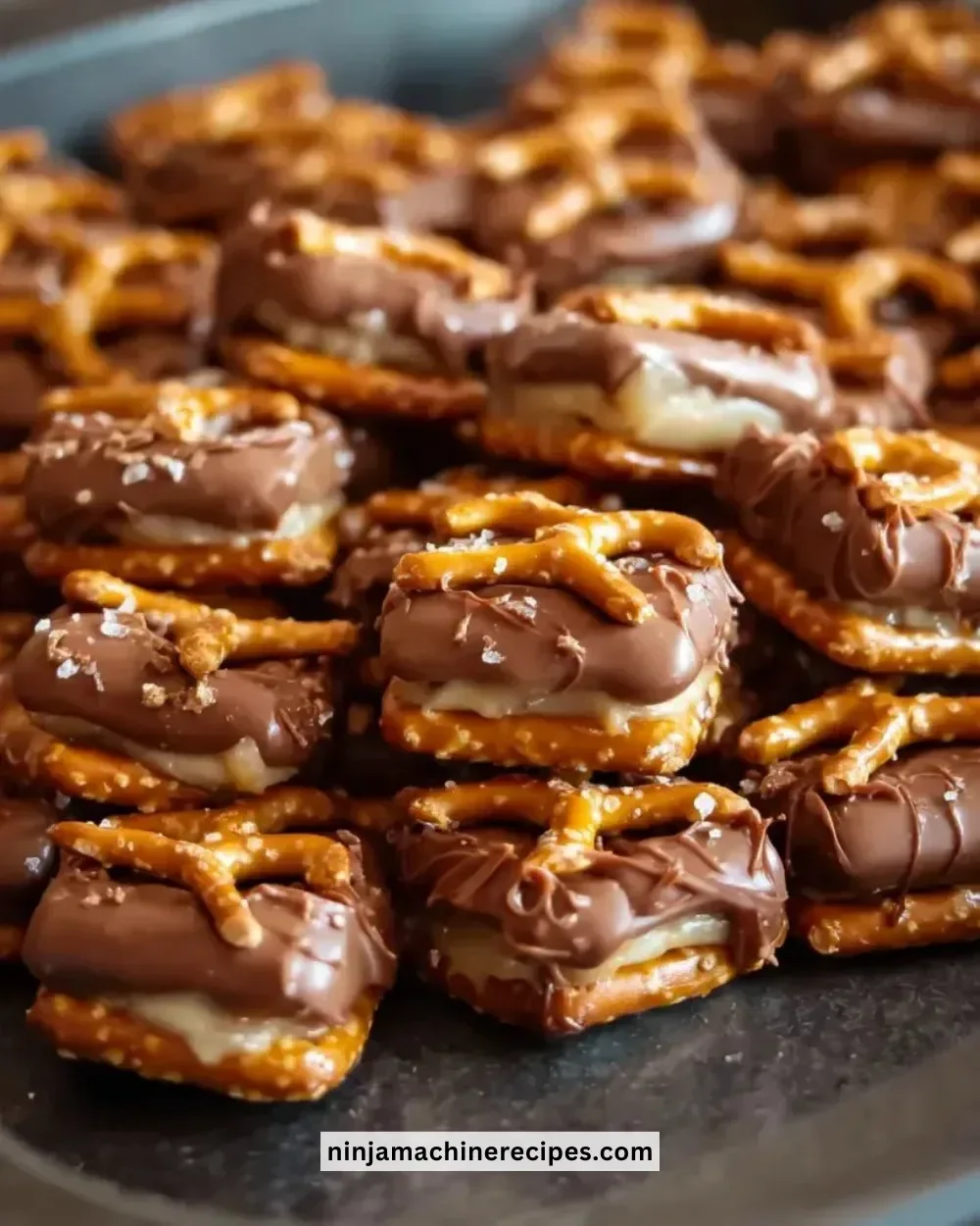 Snickers Pretzel Bites - sweet caramel and salty pretzel snacks