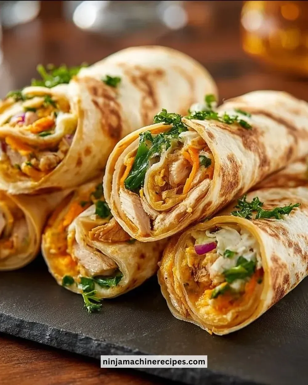 Delicious tortilla roll-ups filled with cream cheese and veggies on a platter