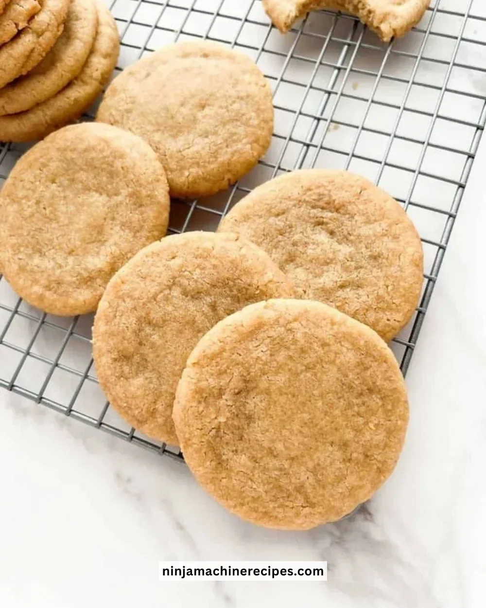 Delicious 3 ingredient brown sugar cookies on a cooling rack