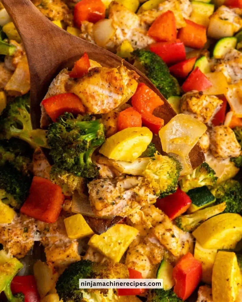Delicious chicken and veggie sheet pan recipe for healthy meals