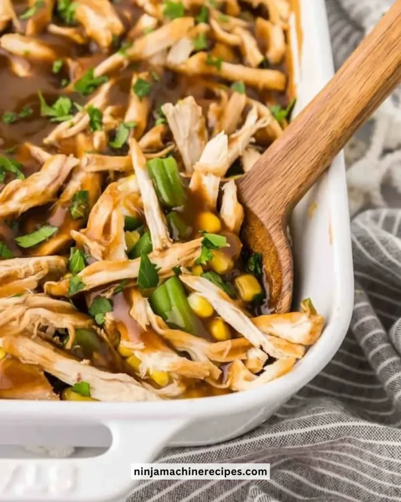 Delicious Chicken Mashed Potato Casserole served in a baking dish