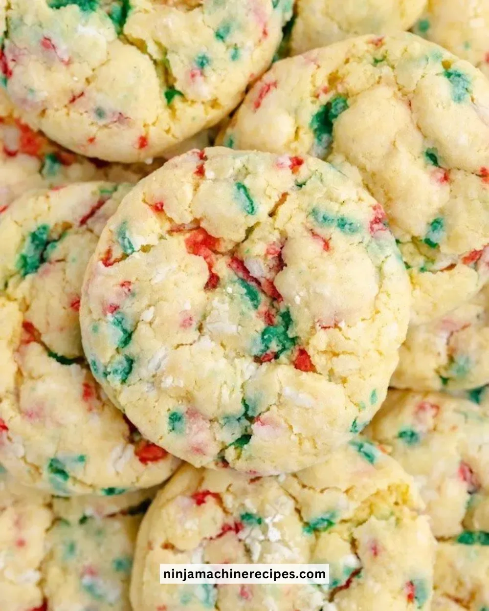 Delicious Christmas Gooey Butter Cookies on a festive table