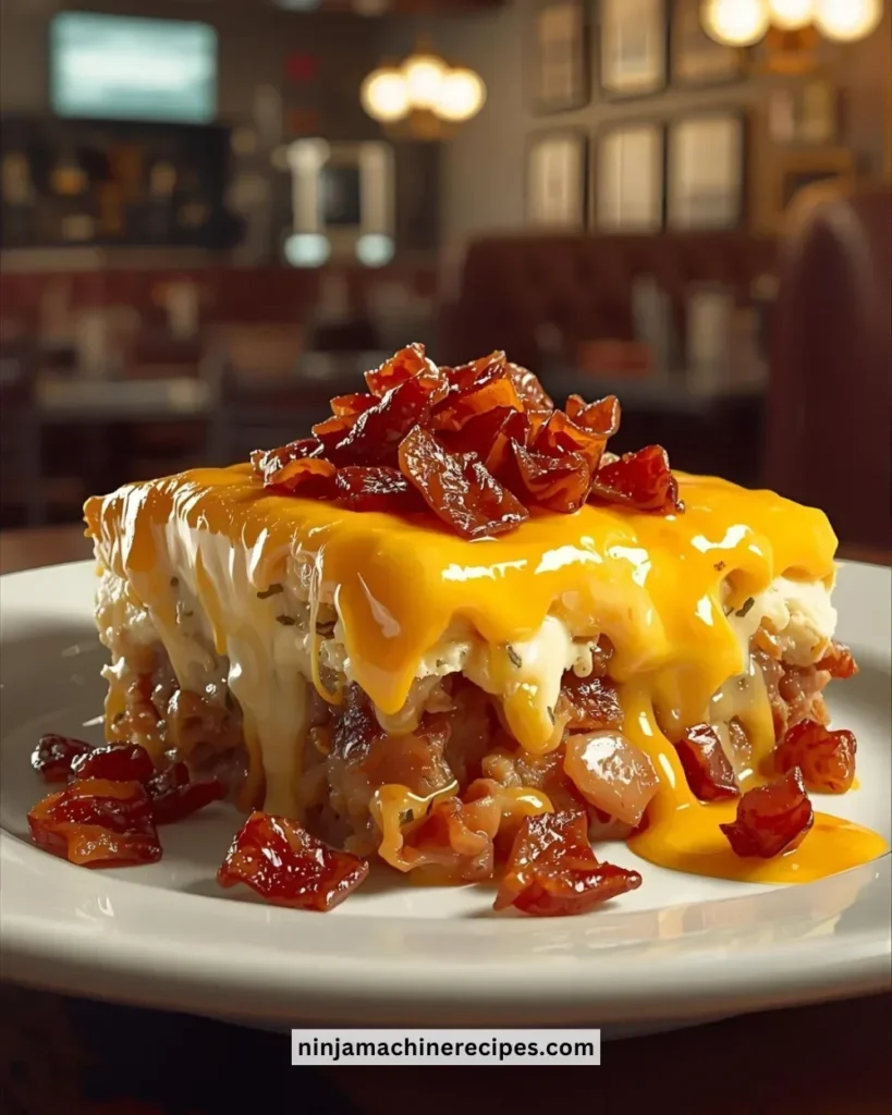 Delicious Crack Breakfast Casserole served on a plate